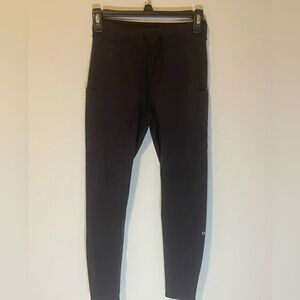 Alo Yoga Black Pocket Leggings with Drawstring Women’s XS